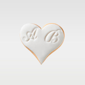 Μπισκότο καρδιά με αρχικά